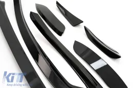 Divisores parachoques delantero Fins Aero para Mercedes Clase A W177 V177 18-2022 Negro brillante-image-6088235