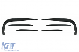 Divisores Parachoques Fins Aero para Mercedes  W213 S213 C238 A238 Sport Line E53 16-20 negro brillante-image-6073615