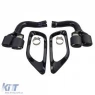Doble salida de escape de carbono adecuada para BMW X6 E71 08-14 Diesel 30d 40d-image-6261472