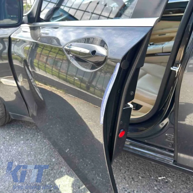 Door Guards suitable for Car+ 17cm x 1.5cm Transparent 2 Pcs