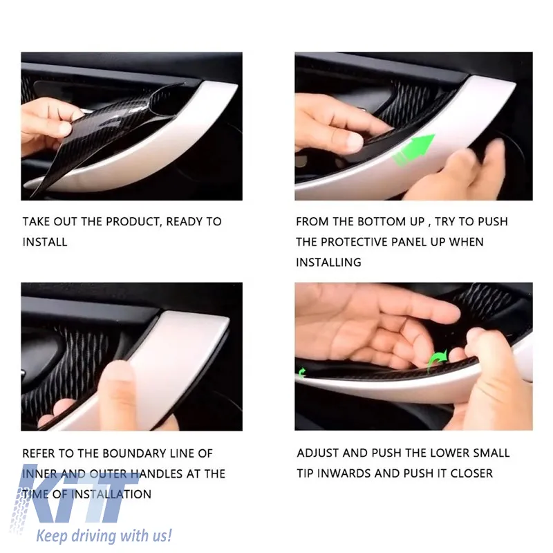Door Handle Cover (inside car) suitable for Bmw 3 F30 / F31 11-18 Left Front & Rear Door 1 Piece Beige