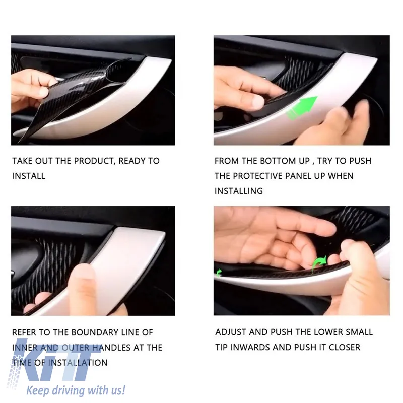 Door Handle Cover (inside car) suitable for Bmw 3 F30 / F31 11-18 Left Front & Rear Door 1 Piece Black
