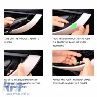 Door Handle Cover (inside car) suitable for Bmw 3 F30 / F31 11-18 Right Front & Rear Door 1 Piece Black-image-6306292