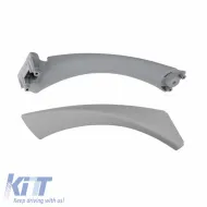Door Handle (inside car) suitable for Bmw 3 E90 05-11 Left Rear Door Set 2 Pcs Grey-image-6302108