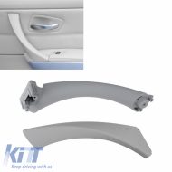 Door Handle (inside car) suitable for BMW 3 E90 05-11 Right Front & Rear Door Set 2 Pcs Grey