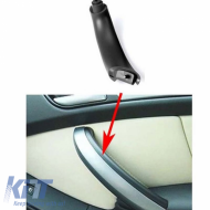 Door Handle (inside car) suitable for Bmw X5 E53 99-06 Right Front Door Inner Piece Black