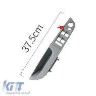 Door Handle (inside car) & Window Switch Panel suitable for Bmw 3 E90 05-11 Left Front Door (drivers) 37.5cm Grey-image-6304914