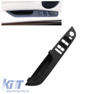 Door Handle (inside car) & Window Switch Panel suitable for Bmw 3 E90 05-11 Left Front Door (drivers) 37.5cm Black