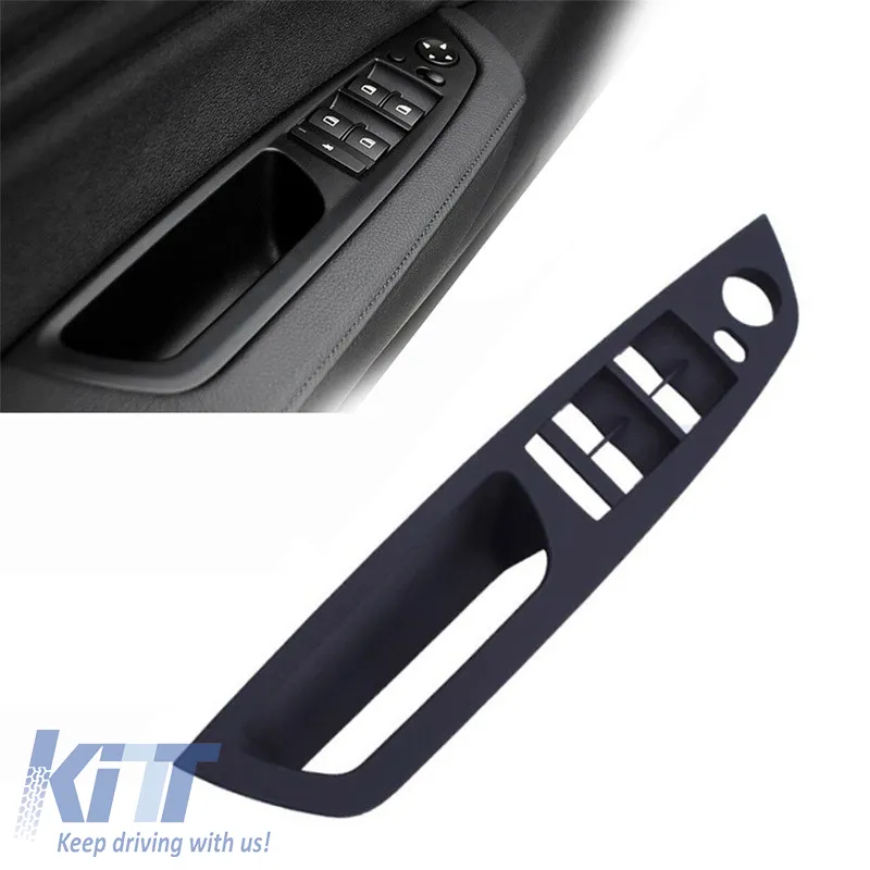Door Handle (inside car) & Window Switch Panel suitable for Bmw X5 E70 07-13 / X6 E71 08-15 Left Front Door (drivers) Without Mirror Hole Black