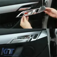Door Handle Trays Shells Door Trim Chrome suitable for BMW X1 F48 15-19 Set 4 Pcs-image-6307567