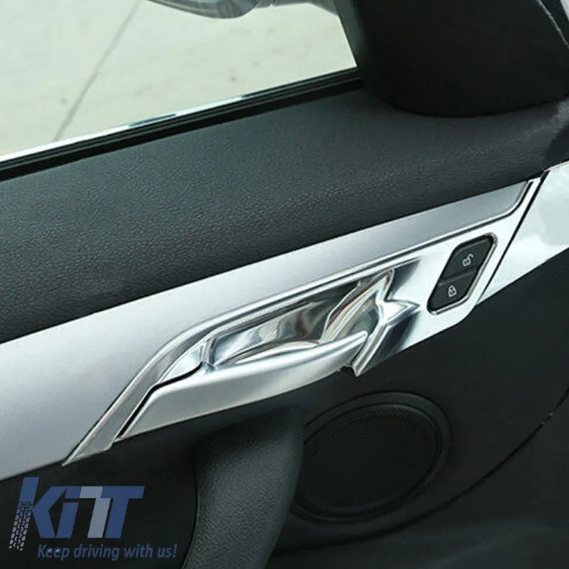 Door Handle Trays Shells Door Trim Chrome suitable for BMW X1 F48 15-19 Set 4 Pcs