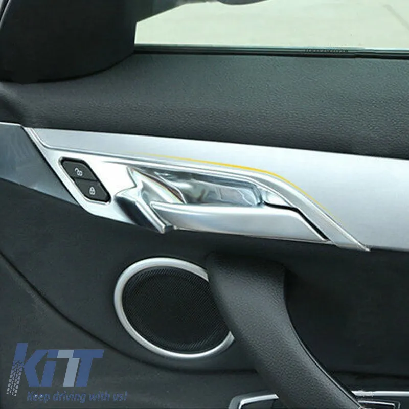Door Handle Trays Shells Door Trim Chrome suitable for BMW X1 F48 15-19 Set 4 Pcs