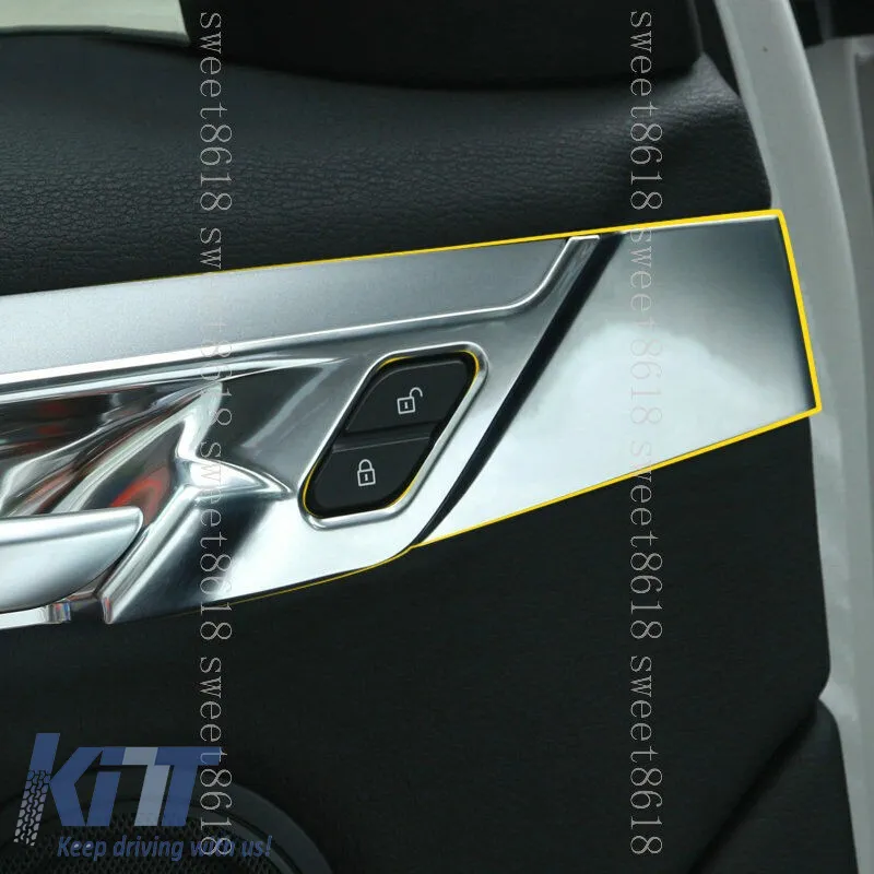 Door Handle Trays Shells Door Trim Chrome suitable for BMW X1 F48 15-19 Set 4 Pcs
