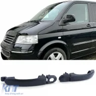 image-67-Door handles exterior black pair left right for VW Bus T5 03-09