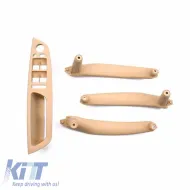 Door Handles Set (inside car) & Window Switch Panel With Mirror Hole suitable for BMW X5 E70 07-13 / X6 E71 08-15 Beige 4 Pieces-image-6307229