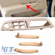 image-28-Door Handles Set (inside car) & Window Switch Panel With Mirror Hole suitable for Bmw X5 E70 07-13 / X6 E71 08-15 Beige 4 Pieces