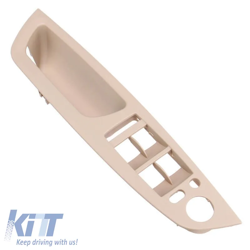 Door Handles Set (inside car) & Window Switch Panel With Mirror Hole suitable for Bmw X5 E70 07-13 / X6 E71 08-15 Beige 4 Pieces