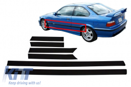 Door Moldings Strips suitable for BMW E36 3 Series Coupe Cabrio (1992-1998) M3 Design - DMBME362DM3