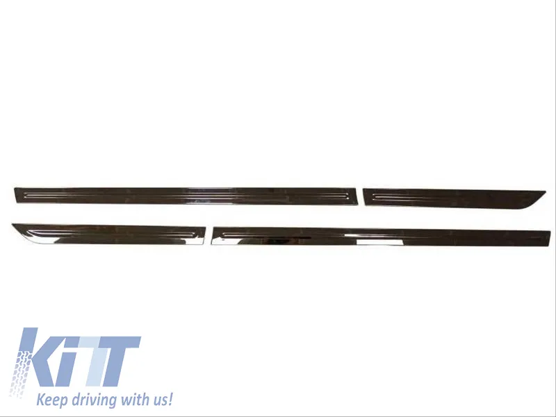Door Strips Set suitable for VW Golf VII (7) 2013-2020 4 Doors Stick-on Glossy Black 4 Pcs