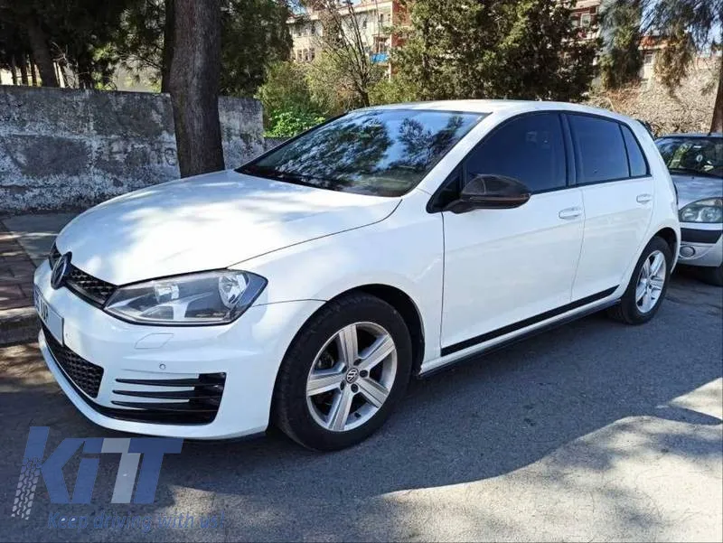 Door Strips Set suitable for VW Golf VII (7) 2013-2020 4 Doors Stick-on Glossy Black 4 Pcs