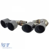 Doppelauspuffendrohre aus Edelstahl, schwarz, geeignet für BMW X5 G05, X6 G06, X7 G07 40i-image-6278174