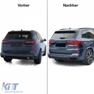 Doppelauspuffendrohre aus Edelstahl, schwarz, geeignet für BMW X5 G05, X6 G06, X7 G07 40i-image-6278179
