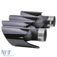 Doppelauspuffendrohre Sportlook schwarz geeignet für Porsche Macan 95B 14-17-image-6206120