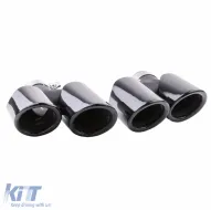 Doppelauspuffendrohre Sportlook schwarz geeignet für Porsche Macan 95B 14-17-image-6206125