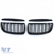 Doppelrippen-Nierengrill, Performance, glänzend schwarz, geeignet für BMW 3er E90 E91 2005-2008-image-6192339