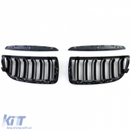 Doppelrippen-Nierengrill, Performance, glänzend schwarz, geeignet für BMW 3er E90 E91 2005-2008-image-6192342