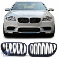 image-46-Doppelrippenschwarz Kühlergrill geeignet für BMW 5er F10 F11 2010-2017