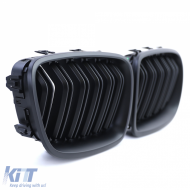 Doppelrippenschwarz Kühlergrill geeignet für BMW 5er F10 F11 2010-2017-image-6201927