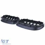 Doppelrippenschwarz Kühlergrill geeignet für BMW 5er F10 F11 2010-2017-image-6201931