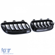 Doppelrippiger Nierengrill Performance Hochglanz Schwarz geeignet für BMW 3er E92 E93 2010-2013-image-6203172