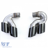 Doppelrohr-Auspuffendrohre Performance Black geeignet für BMW X5 G05 X6 G06 X7 G07 40i-image-6277108