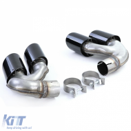 Doppelrohr-Auspuffendrohre Performance Black geeignet für BMW X5 G05 X6 G06 X7 G07 40i-image-6277109