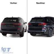 Doppelrohr-Auspuffendrohre Performance Black geeignet für BMW X5 G05 X6 G06 X7 G07 40i-image-6277111
