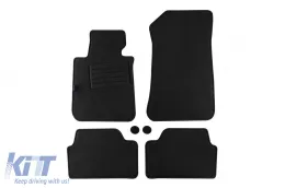 image-7-Doppelschicht-Teppichfußmatten geeignet für BMW 1er Reihe E87 2004-2011, Set aus 4 Stück, schwarz