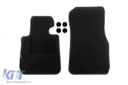 Doppelschicht-Teppichfußmatten geeignet für BMW 3er Reihe F34 GT 2013-2019, aus Rex-Gewebe, Set von 4 Stück, schwarz-image-6240517