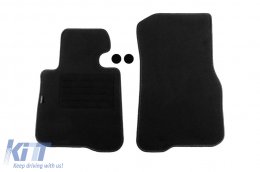 Doppelschicht-Teppichfußmatten geeignet für BMW 4er Serie F32 Coupe 2013-2020, aus Rex-Gewebe, Set von 4 Stück, schwarz-image-6240524
