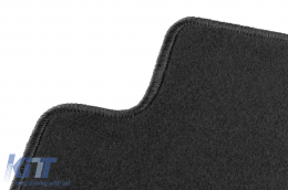 Doppelschicht-Teppichfußmatten geeignet für BMW 4er Serie F32 Coupe 2013-2020, aus Rex-Gewebe, Set von 4 Stück, schwarz-image-6240526