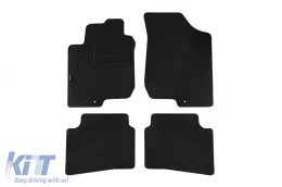 image-59-Doppelschicht-Teppichfußmatten geeignet für Kia Ceed, Pro Ceed 2007-2009, aus Rex-Gewebe, Set mit 4 Stück, schwarz