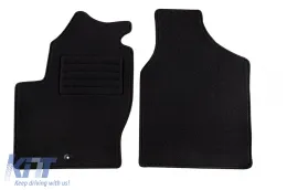 image-41-Doppelschicht-Teppichfußmatten geeignet für VW Sharan 1995-2000, aus Rex-Gewebe, Set von 2 Stück, schwarz
