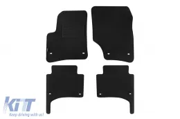 image-12-Doppelschicht-Teppichfußmatten geeignet für VW Touareg 2002-2010, aus Rex-Stoff mit ovalen Öffnungen, Set von 4 Stück, schwarz.