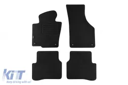 image-60-Doppelschicht-Teppichfußmatten geeignet für VW Passat Limousine, Kombi 2005-2014, Passat CC 2012-2016 mit runden Öffnungen, Set von 4 Stück, schwarz.