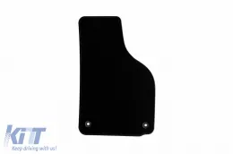 Doppelschicht-Teppichfußmatten geeignet für VW Golf VI Cabriolet 2011-2016, aus Rex-Gewebe, Set mit 4 Stück, schwarz-image-6241325