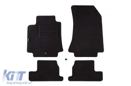 image-9-Doppelschicht-Teppichfußmatten geeignet für Alfa Romeo Brera 2006-2010, aus Rex-Gewebe, Set mit 4 Stück, schwarz