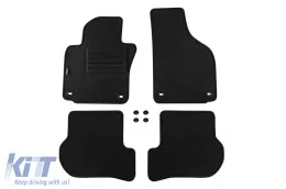 image-26-Doppelschicht-Teppichfußmatten geeignet für Skoda Octavia II, RS, Scout 2004-2007, aus Rex-Gewebe, Set von 4 Stück, schwarz mit ovalen Öffnungen