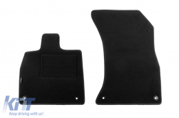 Doppelschicht-Teppichfußmatten geeignet für Audi Q5 nach 2017, aus Rex-Stoff, Set mit 4 Stück, schwarz-image-6239498