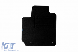 Doppelschicht-Teppichfußmatten geeignet für Hyundai Kona 2019-2023, aus Rex-Gewebe, Set von 4 Stück, schwarz-image-6239536